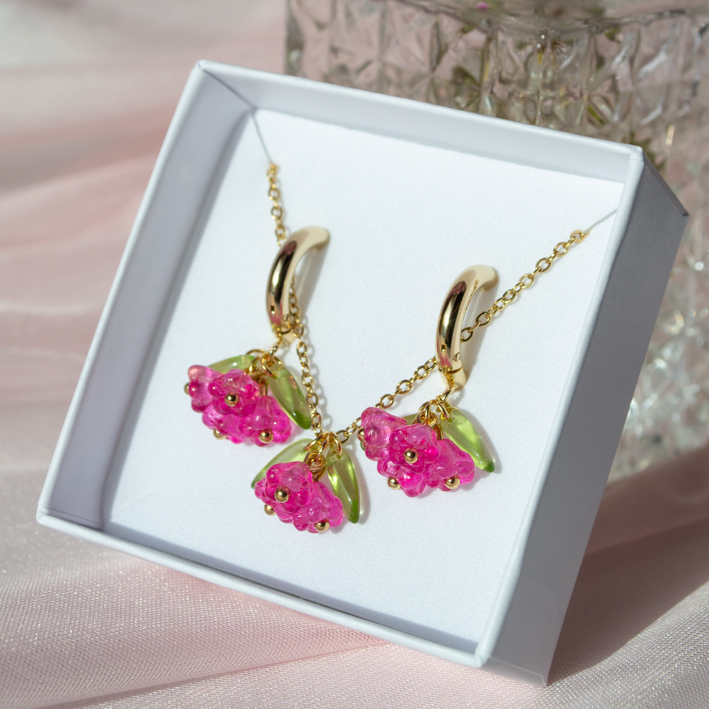 Tiny Flower Set- hot pink