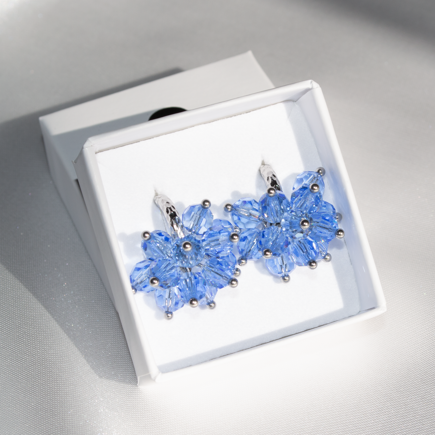 Crystal Pom Pom- blue, teräs