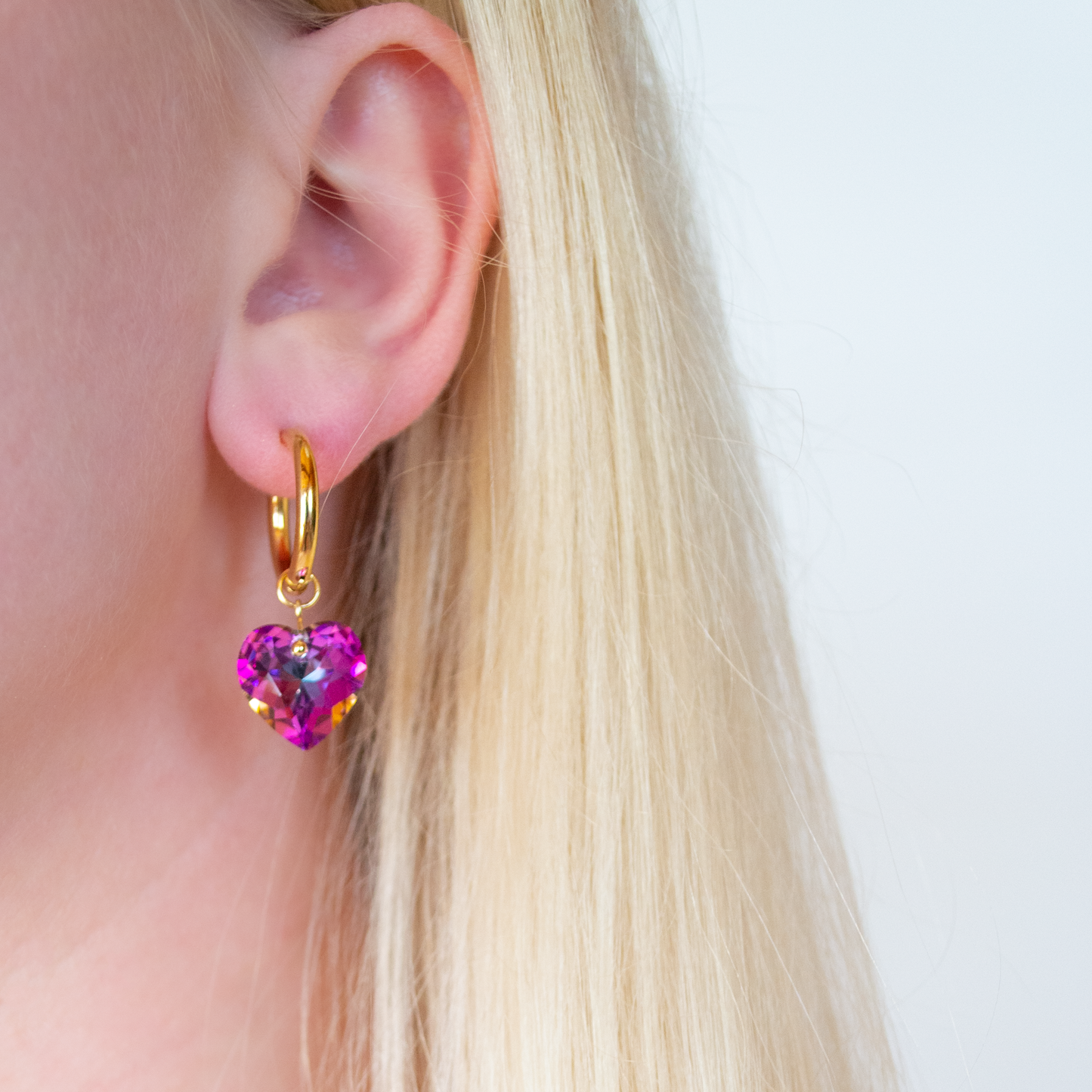Sweetheart Hoops- Cosmic Heart, golden/steel