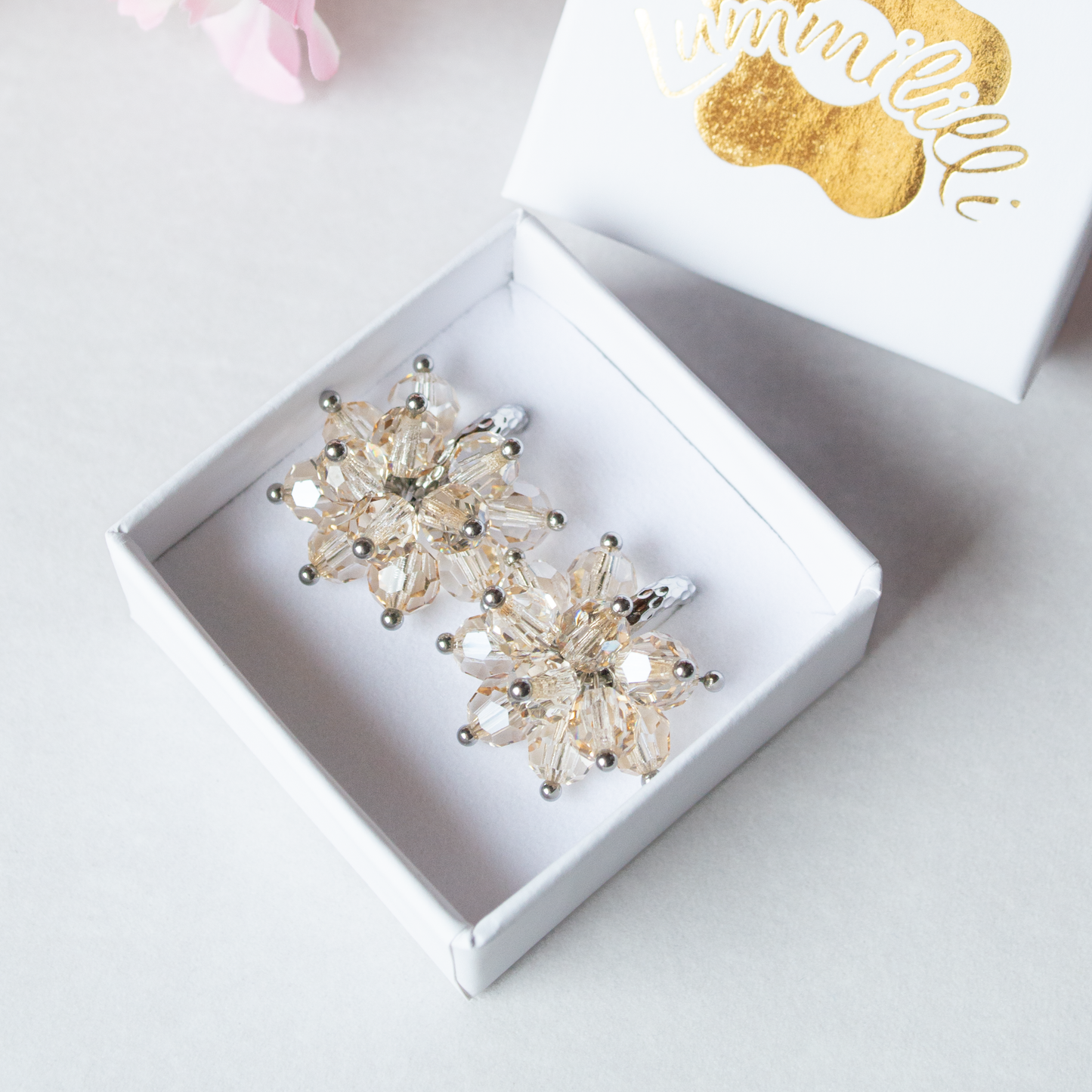 Crystal Pom Pom- honey, teräs