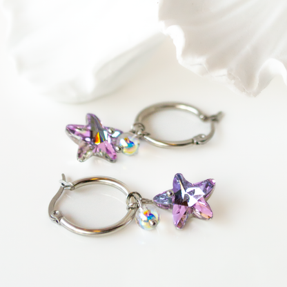 Starfish hoops- kulta/teräs