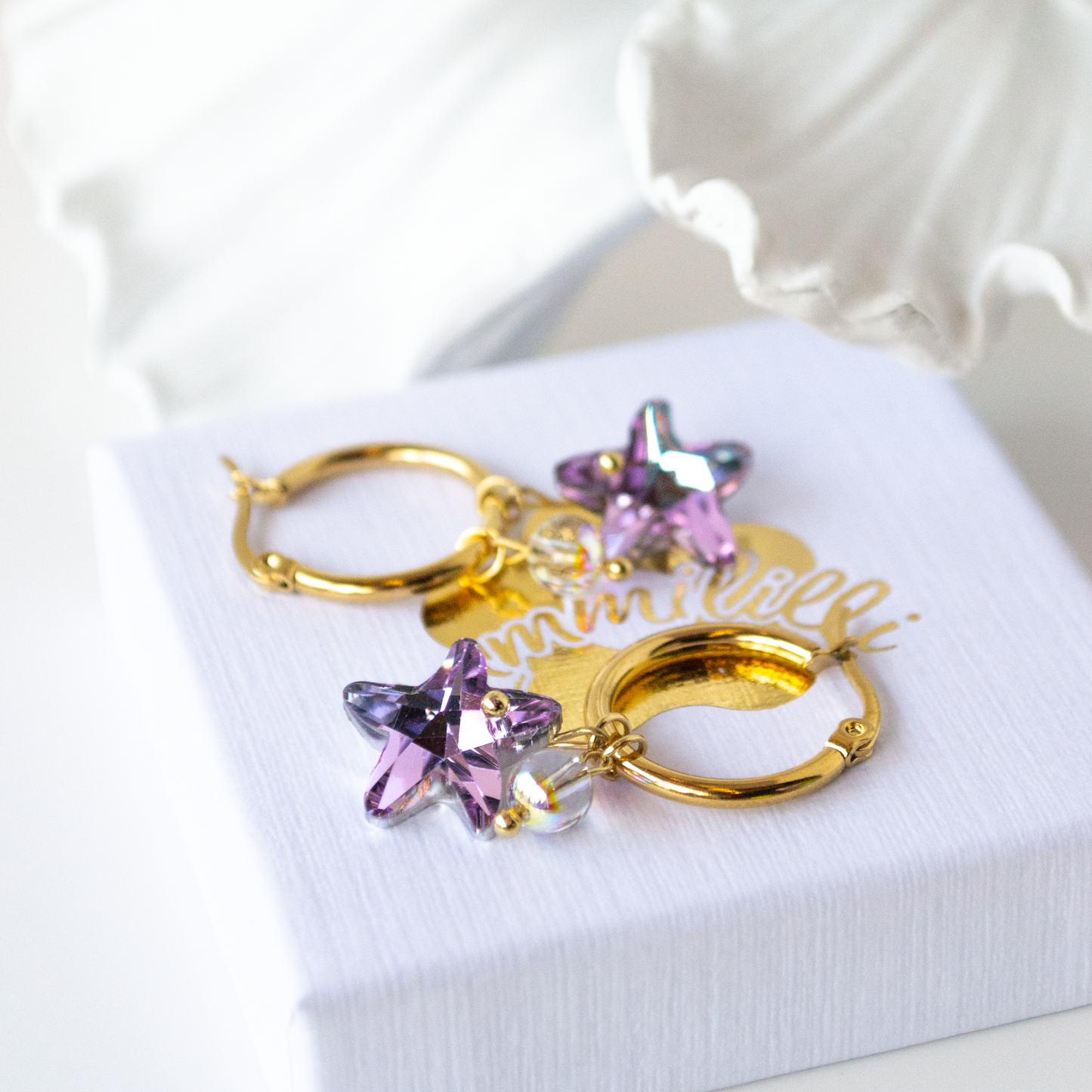 Starfish hoops- kulta/teräs