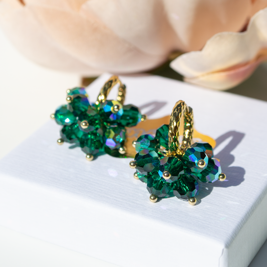 Crystal Pom Pom- emerald