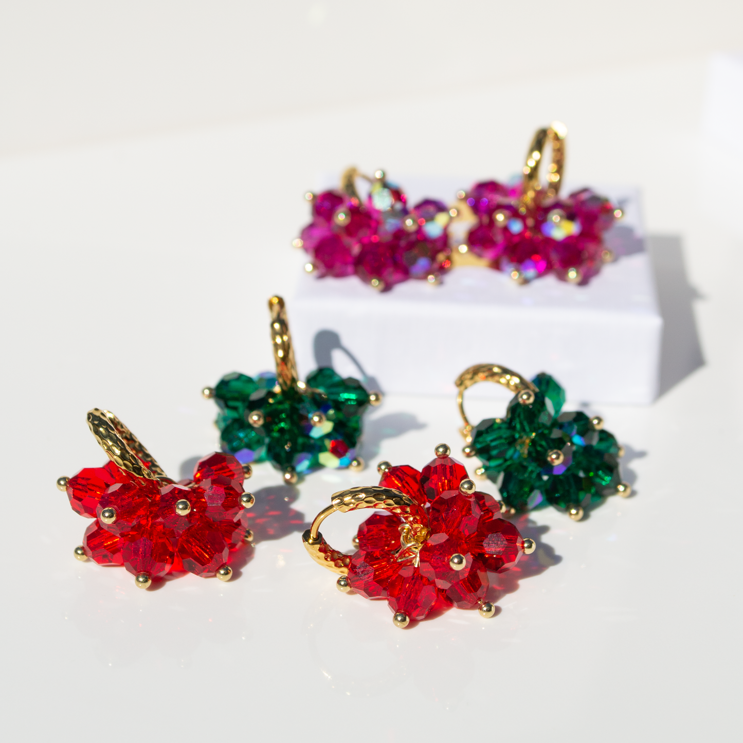 Crystal Pom Pom- fuchsia