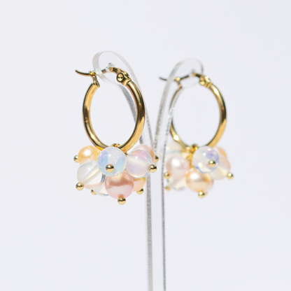 Bubble Pearl Hoops