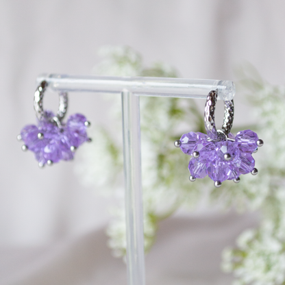 Crystal Pom Pom- violet, steel