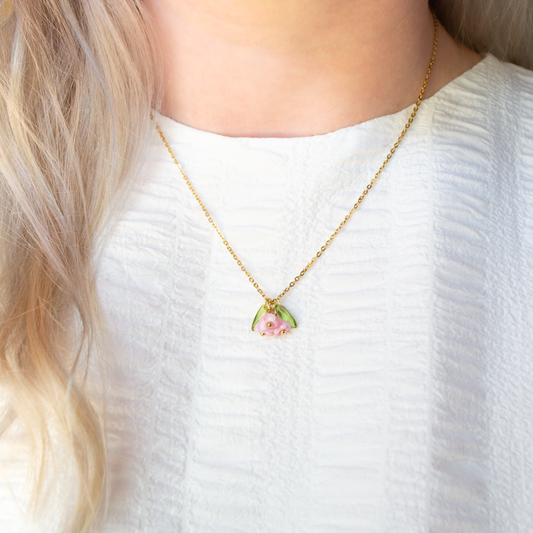Tiny Flower Set- pink marble