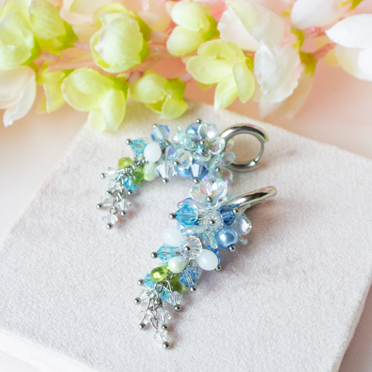 Floral Dream- blue, steel