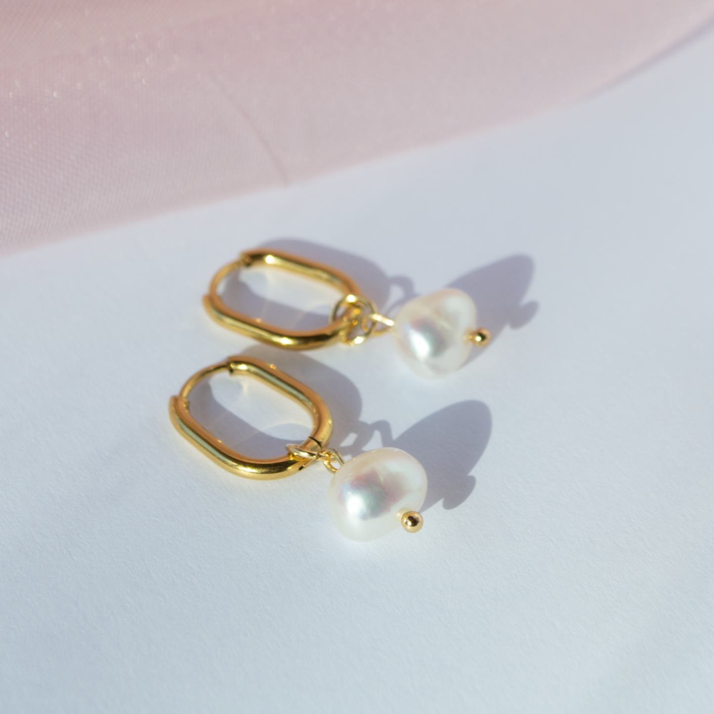 Luna Pearl Hoops