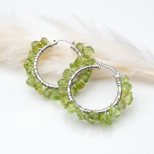 Peridot Hoops